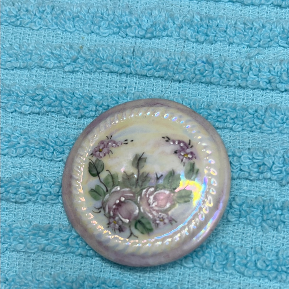 Floral Ceramic Button